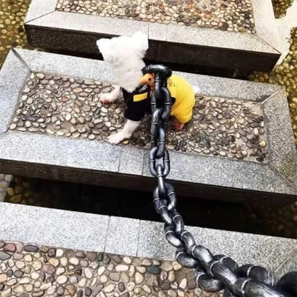 Funny Dog Leash Simulation Life-Like Iron Chain For Large Medium Small Pet Dog Accessories Dog Collar Dog leash Things For DogsXJ250218