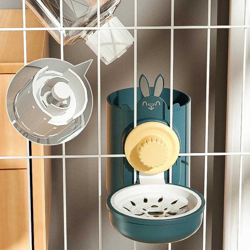 Dog Feeders HOOPET Automatic Pet Bowls Cage Hanging Feeder Dog Water Bottle Food Container Dispenser Bowl for Puppy Cats Pet Feeding Product H250218
