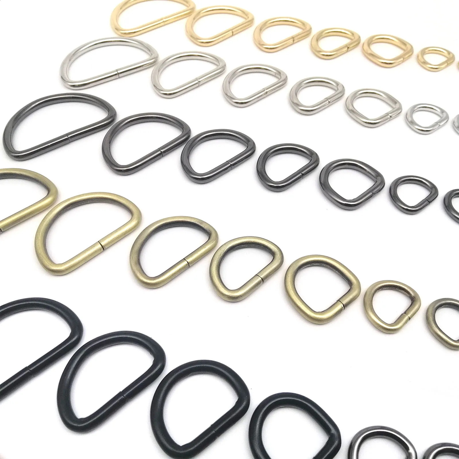 Metal High Quality Thickened Leather Hand Bag Backpack Purse Strap Belt Dog Collar Chain Web Semi O Dee D Ring Buckle Clasp DIY 250213