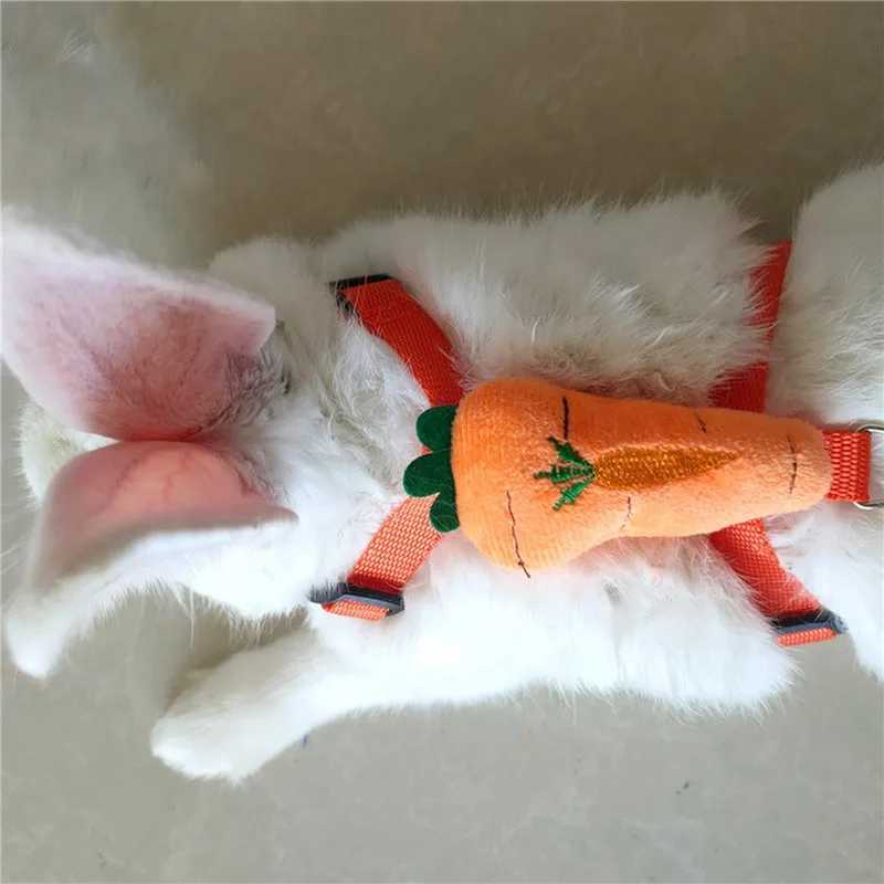 Rabbit Harness and Leash Set Adjustable for Small Animals Ferrets Piggies Hedgehogs Outdoor Walking Cute DecorationsXJ250218