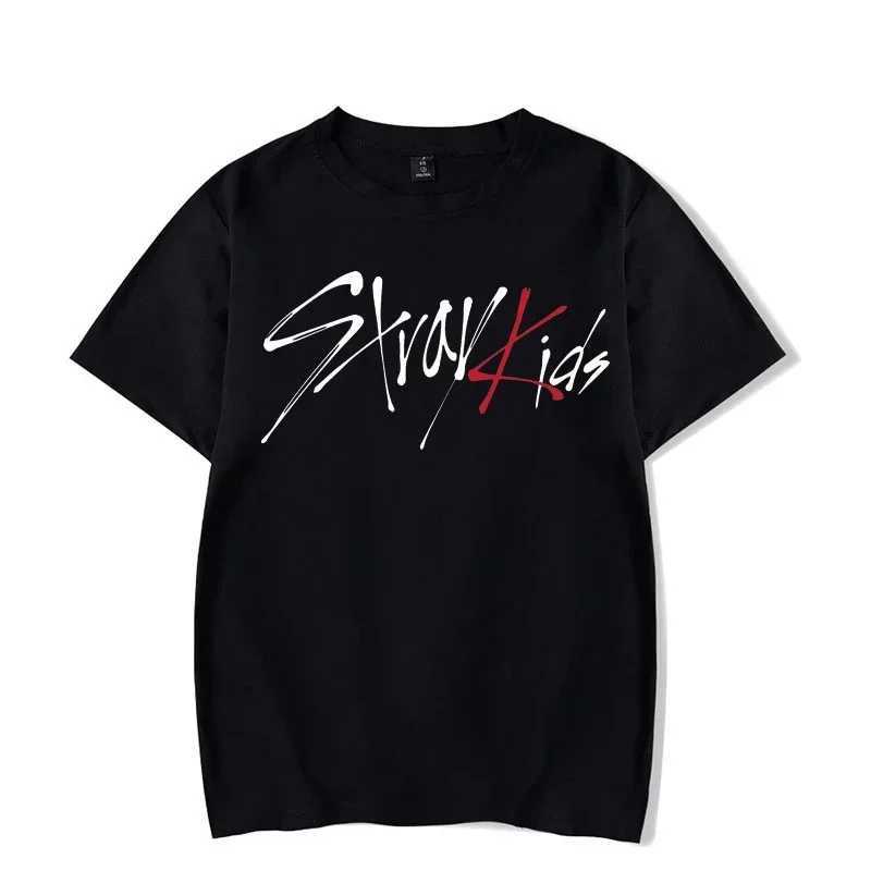 KPOP Kids T-shirt Stray Kids Letter Print Short Sleeve Men Women Fans Fashion Casual Outdoor Shirts TopsT250218