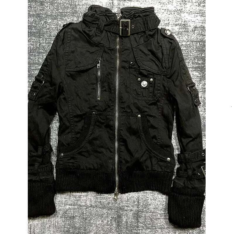 American Goth Hoodies Y2k Clothing 2000s Vintage Women Punk Zipper Winter Hooded Streetwear Haruku Sweatshirts Sweet Hoody