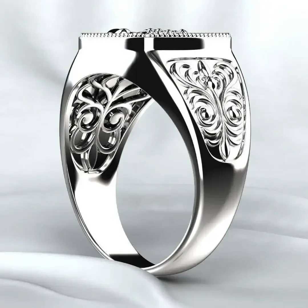 Viking Nordic Mythology Giant Wolf Men Ring Defense Totem Wolf Fashion Hip Hop Rock Unisex Finger Ring Punk GiftXJ250219
