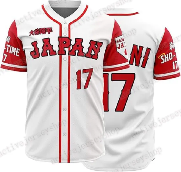 17 Ohtani Japanese Baseball Jerseys Men's 90S Hip Hop Japan Baseball Jerseys High Quality Sports Shirt Stitched