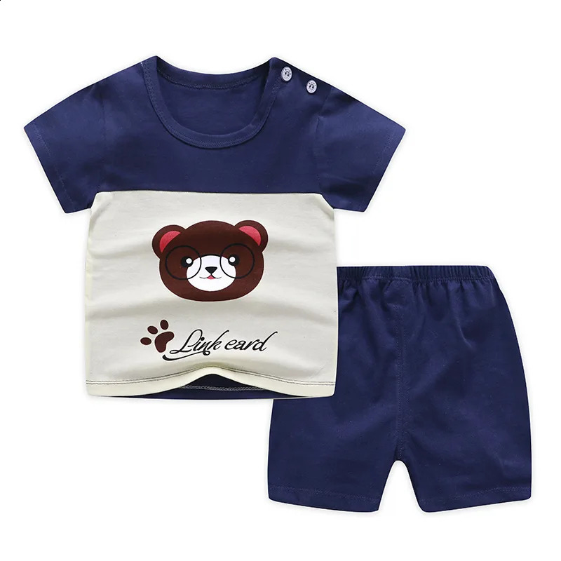 Casual Kids Clothes 2 Piece Set Clothing Green Cool Boy T-shirt Shorts Clothing Boys Tracksuit Children Baby Clothes 250218