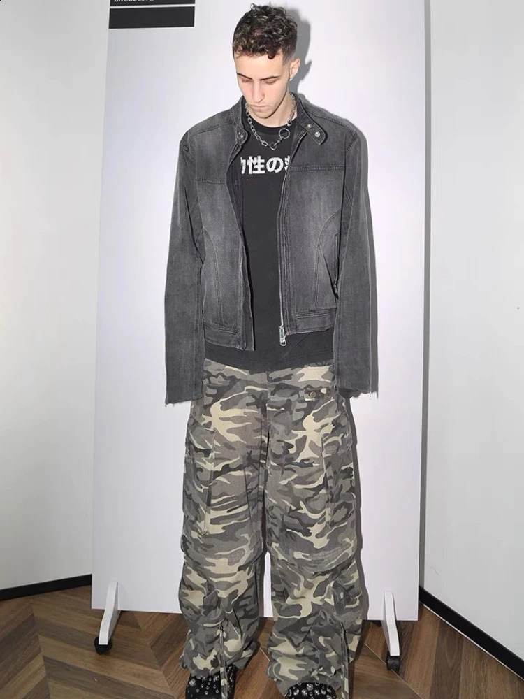 Denim Jackets for Men Washed Vintage Cool Personality Japanese Style Handsome High Street Couples Outwear Daily Jackets Men 250214