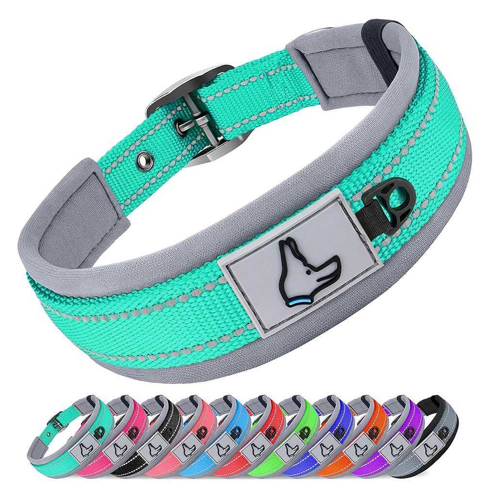 Filling dog collars reflective wide pet collars and adjustable heavy-duty nylon chloroprene rubber dog collars for small medium and large dogs W250219