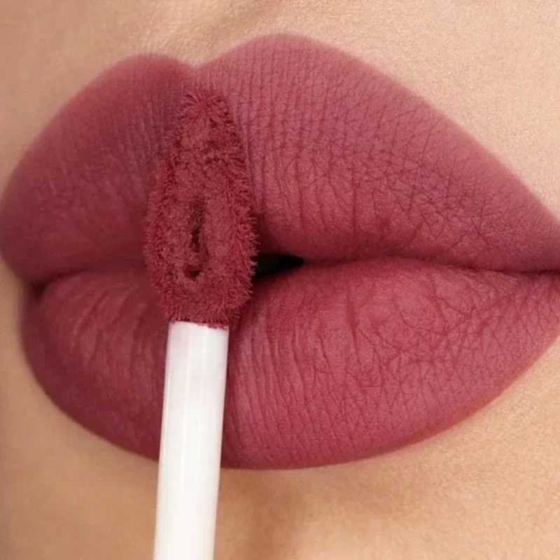 Nude Lip Gloss Matte Velvet Liquid Lipstick Waterproof Sexy Long Lasting Non-stick Cup Nude Red Make-up for Women Korea CosmeticW250219