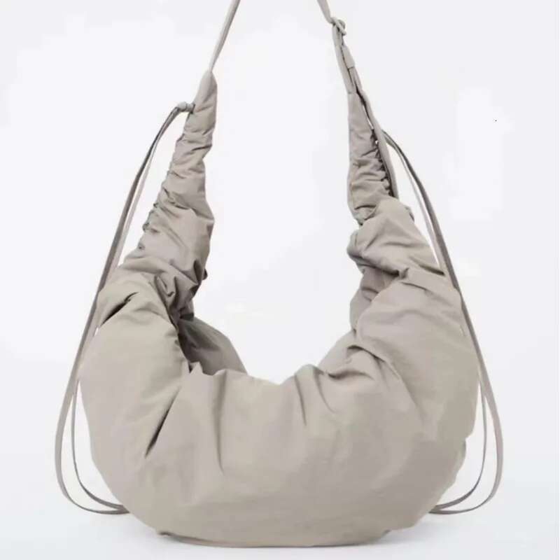 Crescent Hobo Pleated Strap Shoulder Crossbody Horn Bag Large Capacity Casual Ladies Half Moon