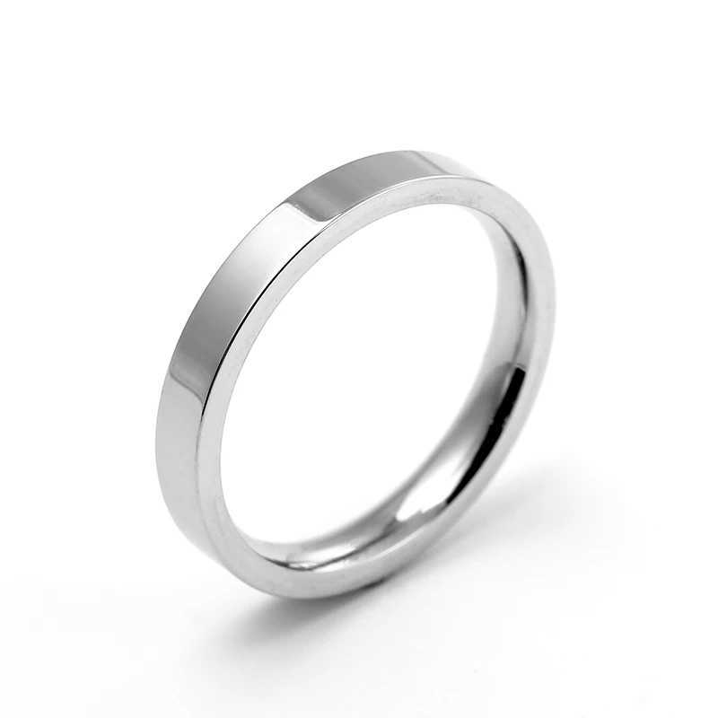 3mm steel color super thin slim titanium steel ring men and women ring scratch resistance tungsten steel ring factory directXJ250219