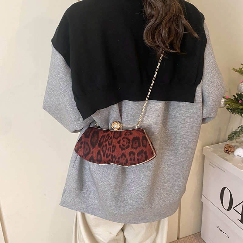 2025 New Western Style Chain Leopard Pattern French Personalized Large Capacity Design Crossbody Handheld Small Square Women's Bag #swissmilitary