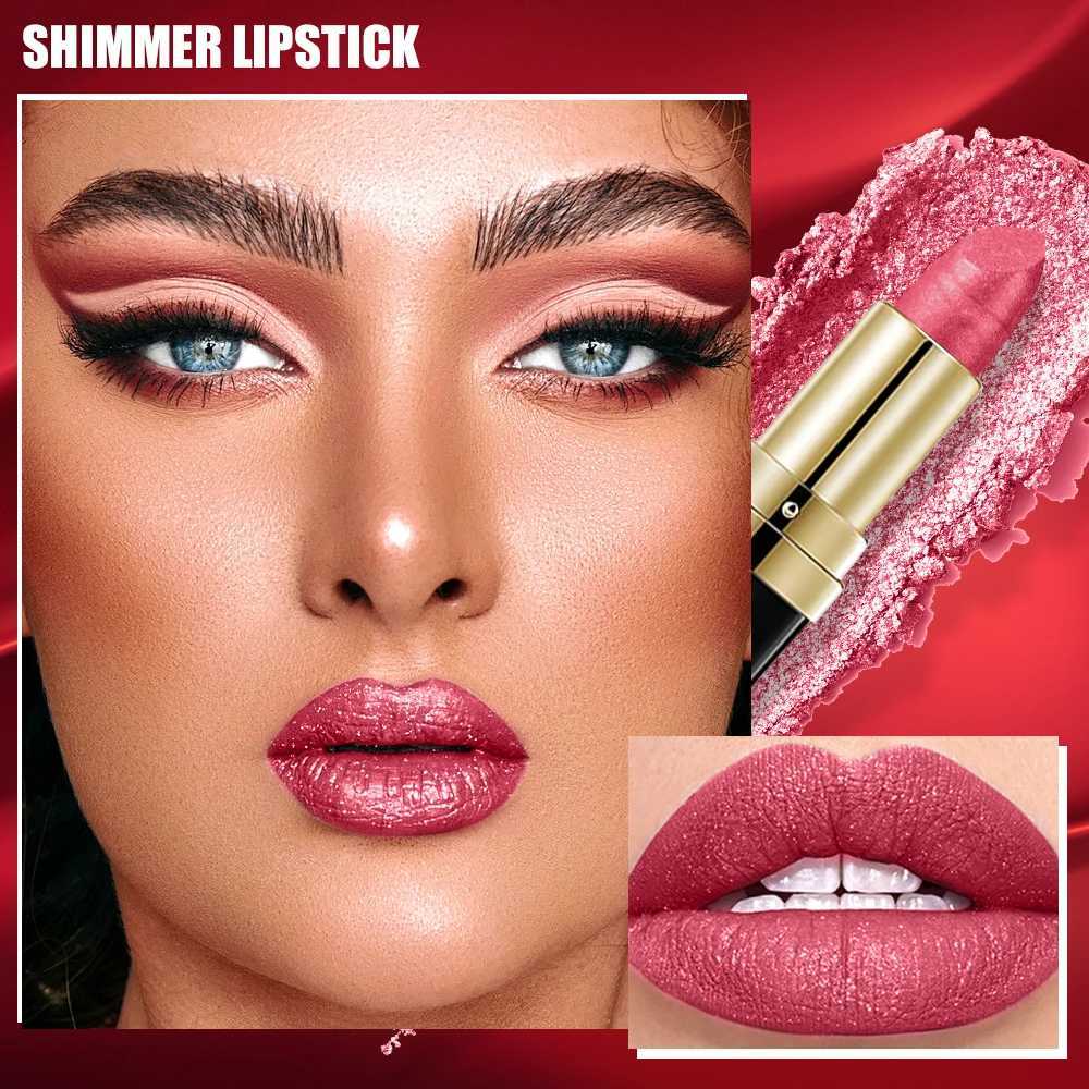 10 Color Glitter Lipsticks Shimmer Shiny Lipgloss Lescent Lip Tint Waterproof For Lasting Diamond Lips Glaze Makeup CosmeticsW250219