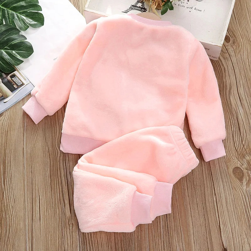 Autumn Winter Baby Clothes Children Sleepwear Girls Fashion Cartoon Long Sleeve Top Pants Toddler Boys Costume Kids Pajamas 250218