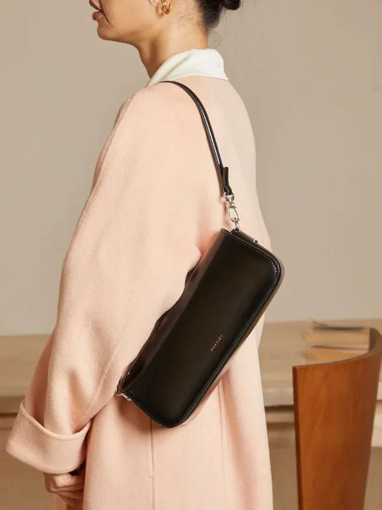 2024 New Genuine Leather Women Underarm High Quality Female Commute Handbags Simple Shoulder Crossbody Bags Classic Totes