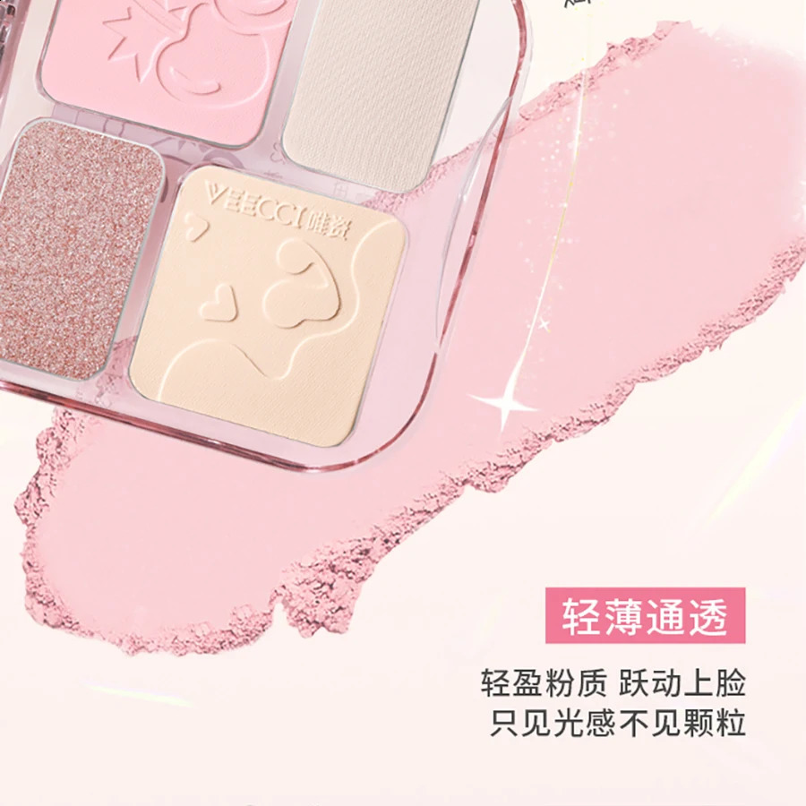VEECCI Face Palette Eye Full Face Powder Makeup Palette Enriched With Vitamin E Highlighter BlushBronzer Iluminador 250214