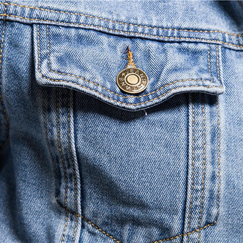 Mens Denim Jacket Fashion Solid Lapel Motorcycle Coats Spring Slim Fit Cotton Casual Black Blue Man Outerwear Coat 250210