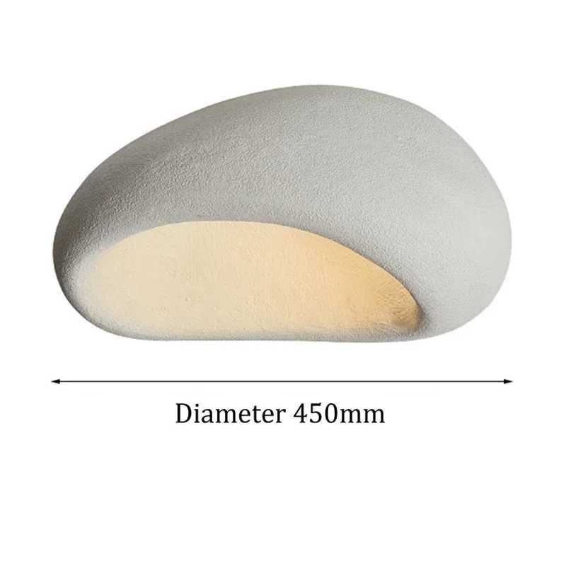 Modern New Japanese Wabi Sabi Grey 45cm Ceiling Lamp Polystyrene Coral Red Atmosphere Nordic Living Room Master Bedroom Light Z250219