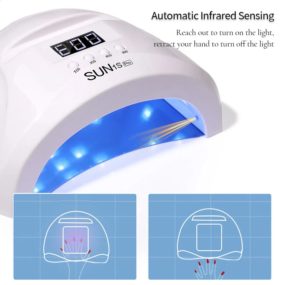 SUN 1s UV Nail Dryer Gel Polish Drying Lamp 48W LED 30 Beads Uv Led Lamp Nail Potherapy Machine Tool Nail Art Machine 250214