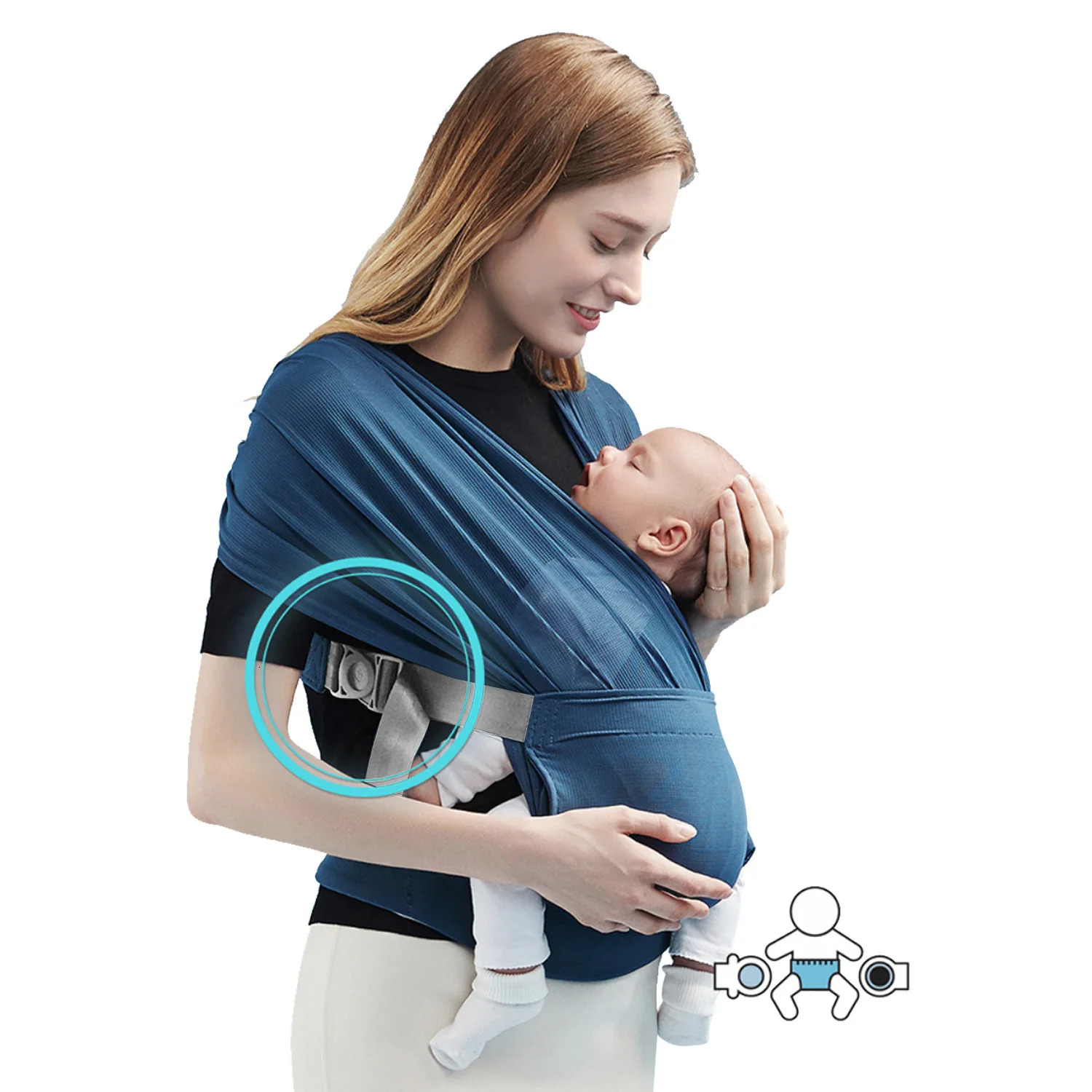 Wrap Baby Original Stretchy Infant Sling Perfect for born Babies and Children Up To 41 Lbs 250219
