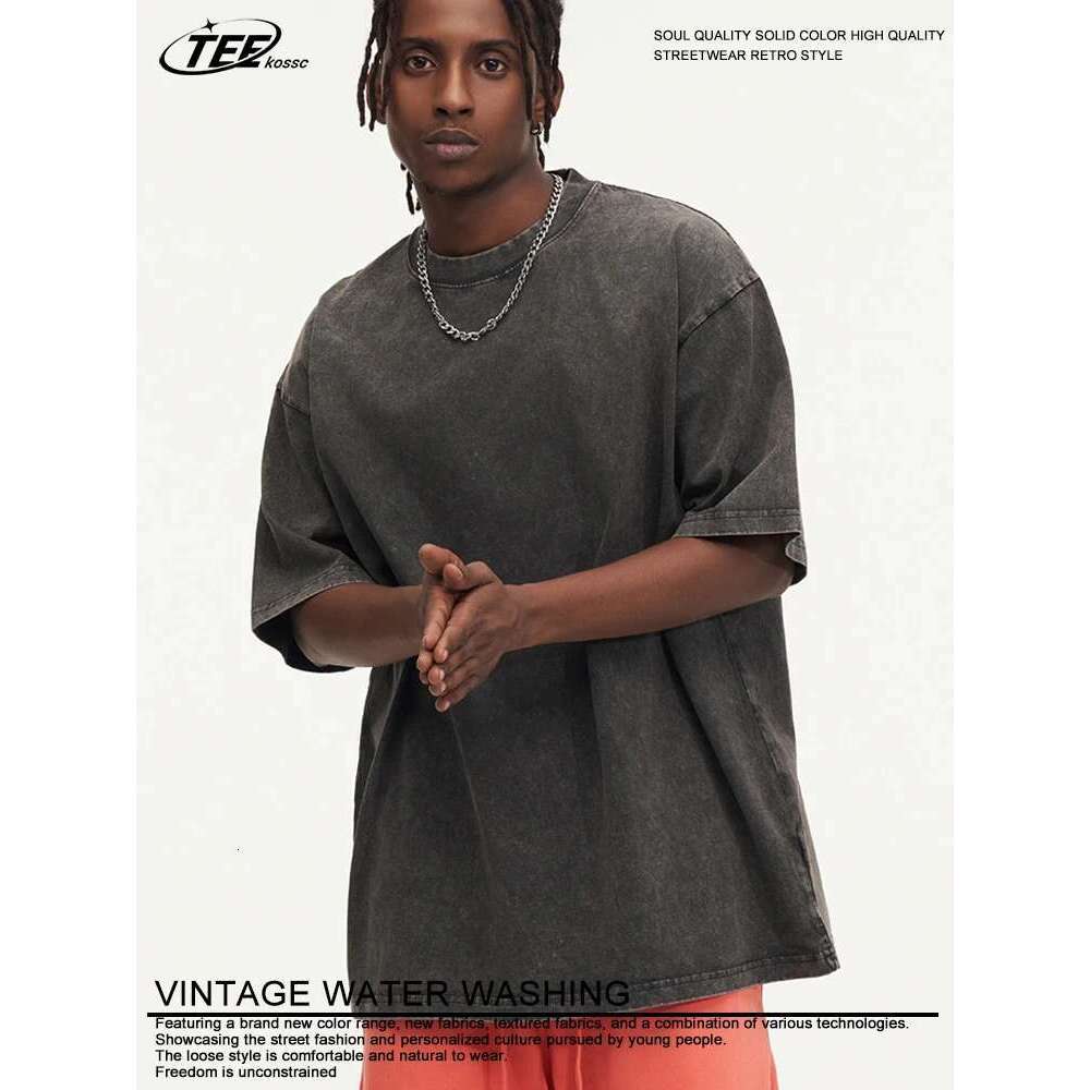 Summer Washed T Shirt Men Women Cotton Loose O-Neck Oversized Tee Couple Korean Y2k Tops Casual Vintage Short Sleeve T-shirt