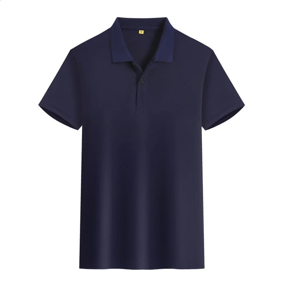 Mens Polo shirt short sleeved mens versatile casual fashion trend lapel tshirt half top 250213