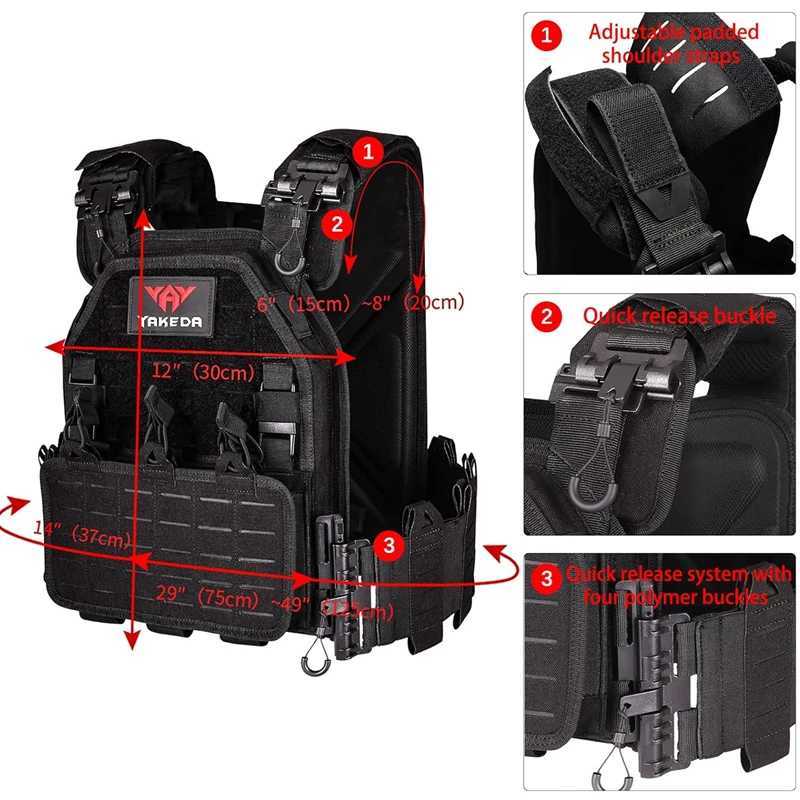 YAKEDA Camo Vest Outdoor Hunting Plate Carrier Protective Adjustable Vest Airsoft Carrier Combat EquipmetXJ250219