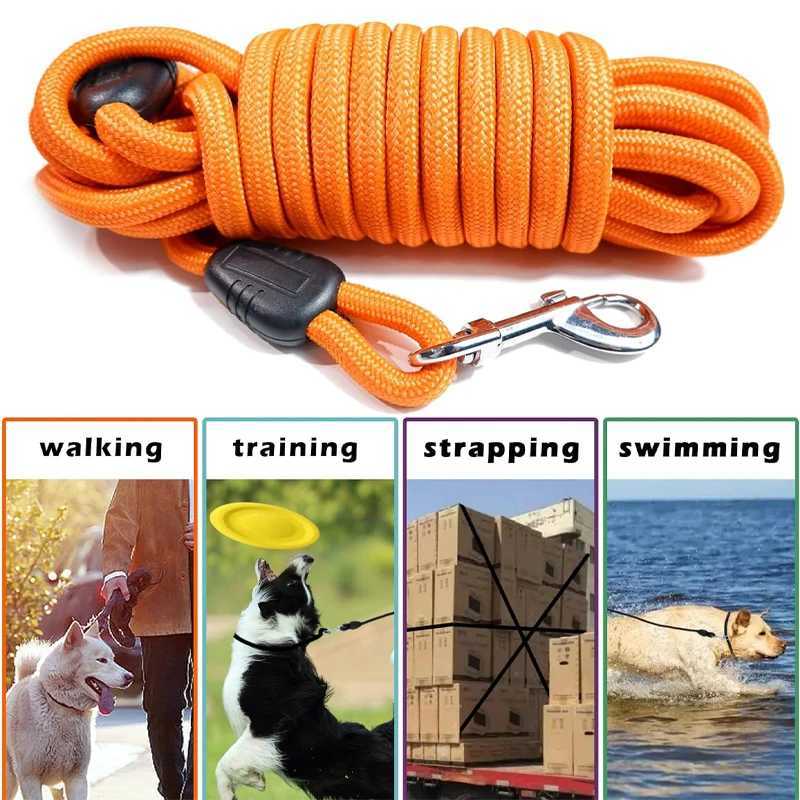 5M/10M/15M Long Rope Training Dog Leash- Heavy Duty Nylon Recall Agility Training Dogs Lead Leash For Medium Large Dog LeashXJ250218