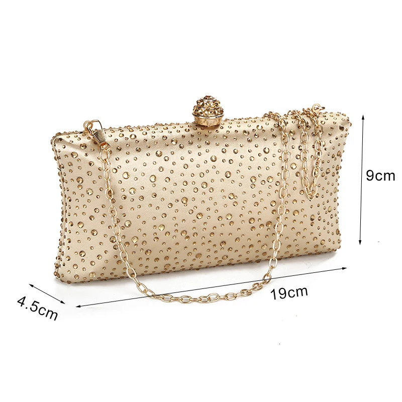 Gold Clutch Bags for Women Green Purses and Handbags with Rhinestone Wedding Shoulder Bag Ladies Evening ZD1300 250218