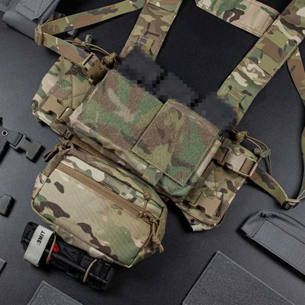 MK4 Micro Tactical Chest Rig YKK Zipper 500D Nylon 5.56mm RifLE Magazine Pouch for Airsoft HarnESS Chest RigXJ250219