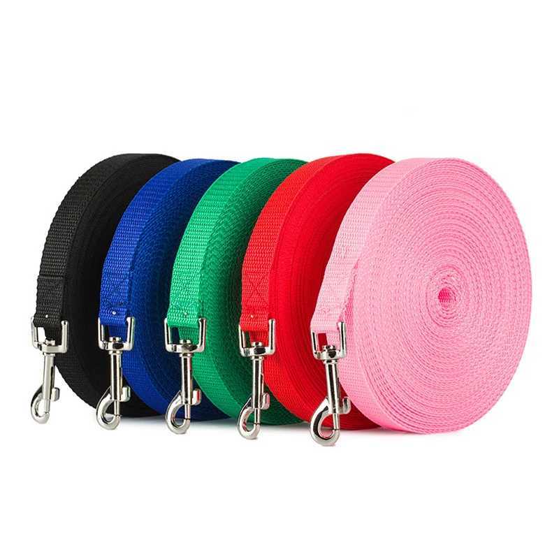 Nylon Durable and strong traction rope Pet Solid Color Long Lanyard Traction Rope for Small Large Dogs 5M 10M 20M 30M Lead ItemXJ250218