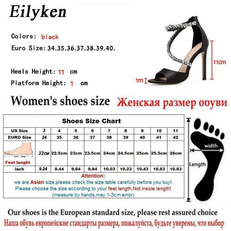 Summer Fashion High 11CM Women Rhie Crystal Heel Ladies Shoes Zipper Design Party Open-toed Sandals