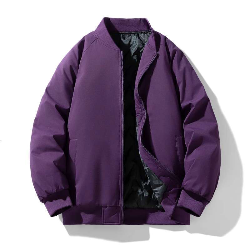 Baseball Jacket Mens 6XL7XL8XL Large Size Cotton Thickened Warm Autumn and Winter Plus Solid Color Casual 250218