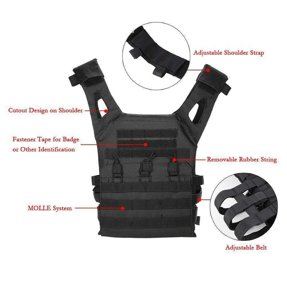 Tactical Vest Water-repellent Outdoor Body Armor Lightweight JPC Molle Plate Carrier Adjustable Hunting Vest CS Game Jungle GearXJ250219