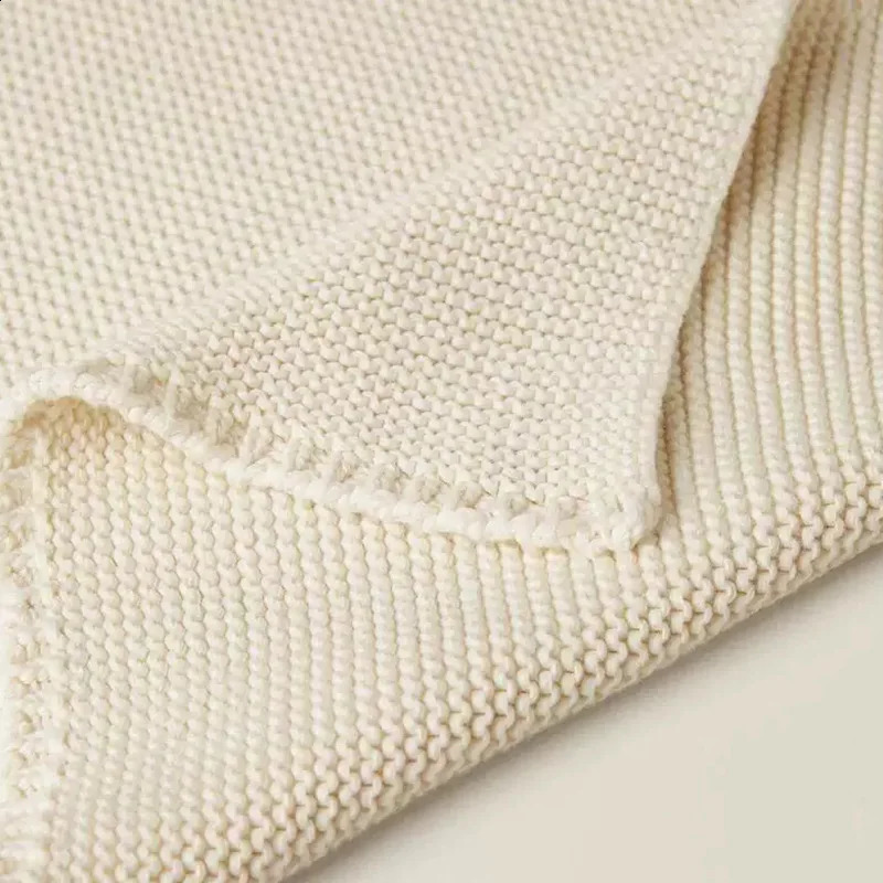 Knitted Baby Blankets born Swaddle Wrap Beige Crib Quilt Throw Blanket Toddler Infantil Stroller Sofa Bedding Sleeping Covers 250218