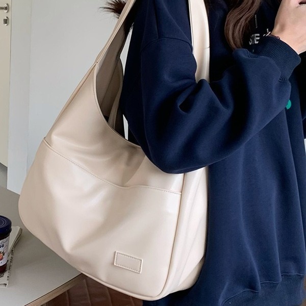 Large capacity for women 2025 new autumn and winter soft leather bucket commuting tote bag, college student class shoulder bag #swissmilitary