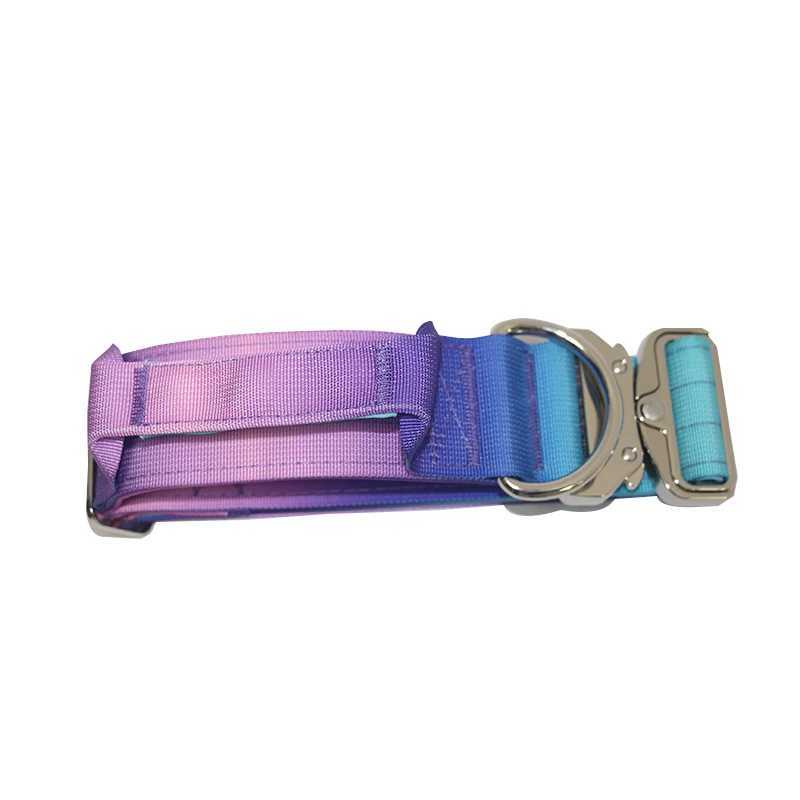 Dog Collar Nylon Gradient Widened 5cm Anti-Strangulation Anti-Explosion Adjustable Dog Collar Outdoor Products Pet Accessories W250219
