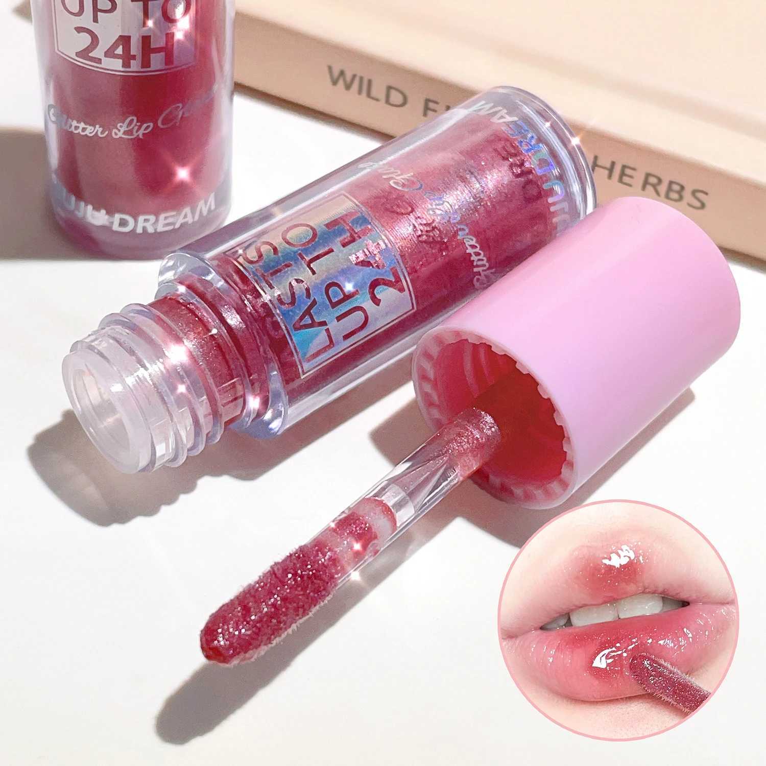 Glitter Liquid Lipstick Shiny Smooth Lip Color Long-Lasting Waterproof Lip Oil Moisturizing Lip Lacquer for Normal Skin - HigW250219