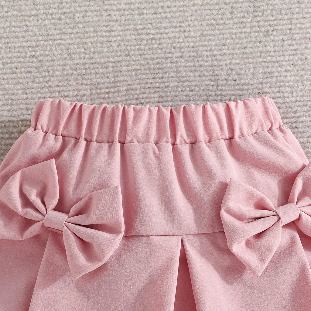 Terno For Kid Girl Puff Sleeve Blouse and Elastic Skirt Summer Outfit Toddler Infant Clothing Set Kids Wear Ootd For Baby Girl 250218