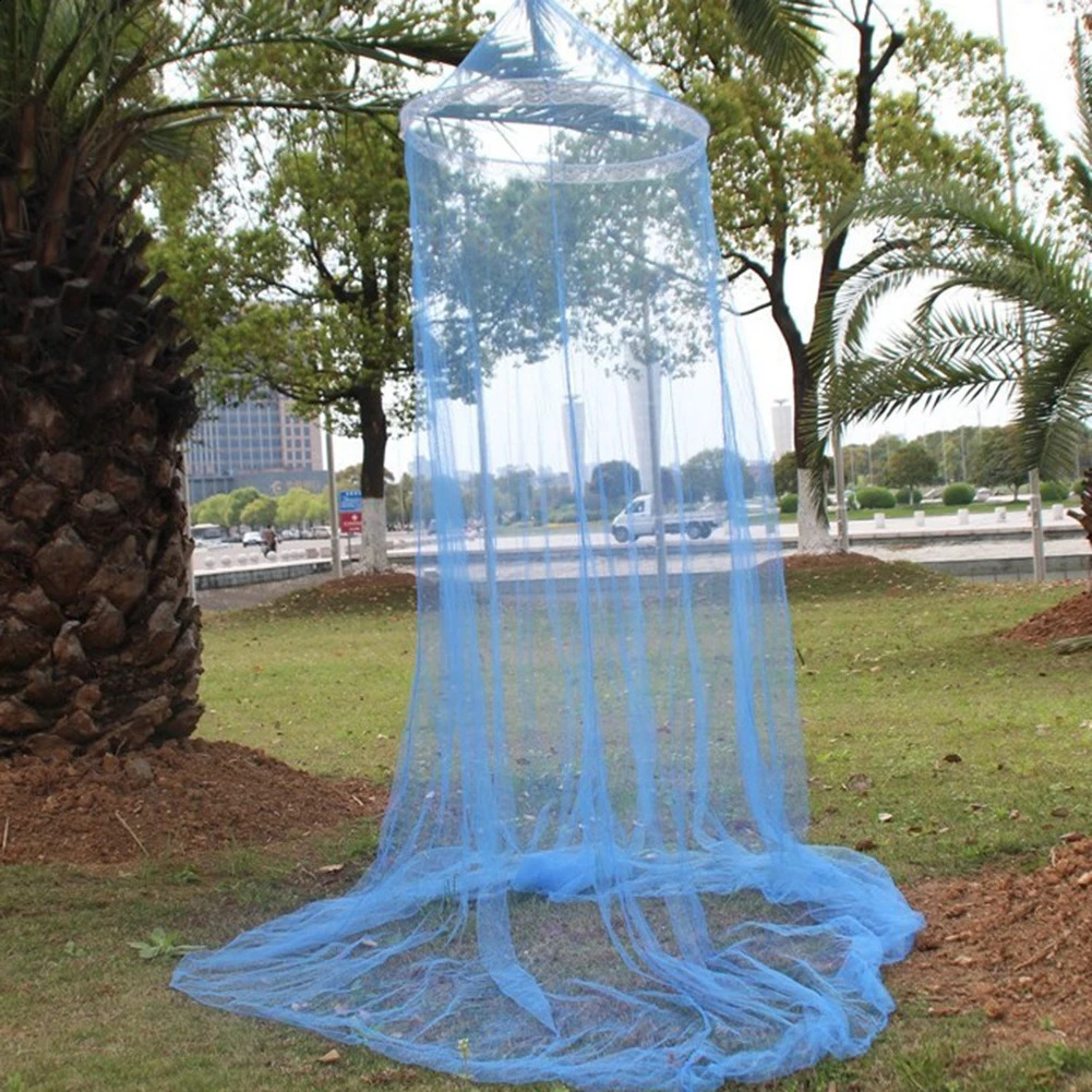 Bed Canopy Polyester Hanging Mosquito Net Princess Foldable Dome Bed Canopy Elegant Fairy Lace Dossels Bedcover For Baby 250218