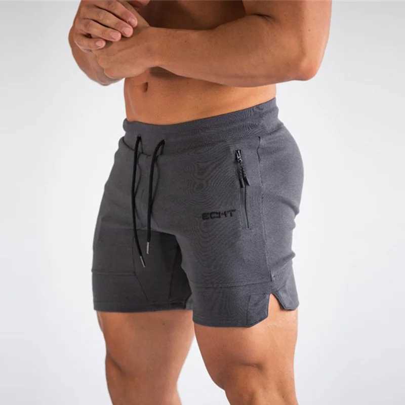 Mens Zip pocket sweatpants Fitness Gyms Shorts Men Summer Running Short Pants Male Jogger mesh Workout Beach sports short pants W250219