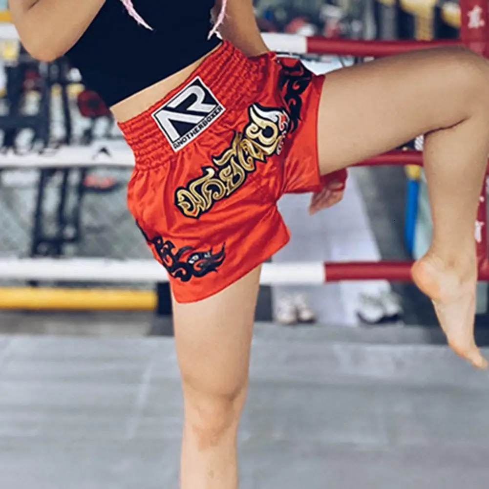 Sports Boxing Short Men High Elasticity Breathable Muay Thai Cord n Trunks Kickboxing Shorts 250219