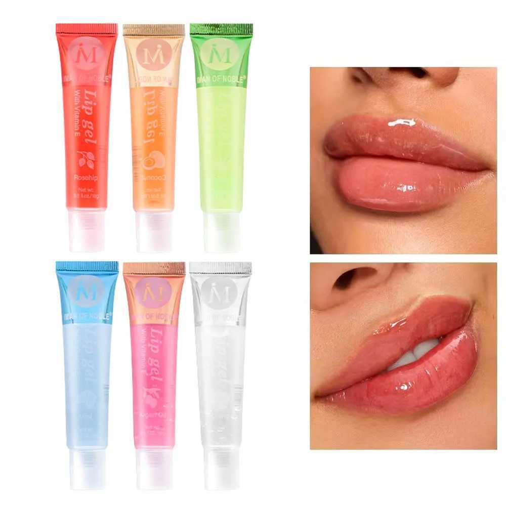 6Pcs Fruity Flavor Watery Glossy Lip Gloss Set Clear Lip Gel Hydrating Moisturizing Lip Gloss Women Lips Makeup WholesaleW250219