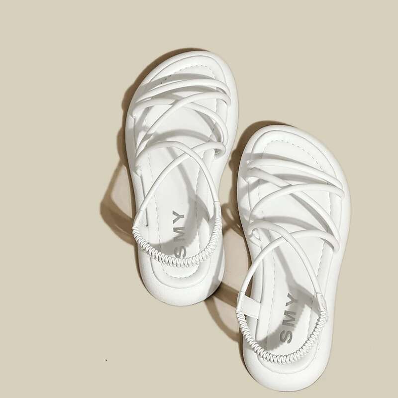 Thick Women 2024 New Summer Soft Sole Elevated Casual Roman Sandals Small Womens Shoes Sandalias Mujer Sandal #ddmykukumalu