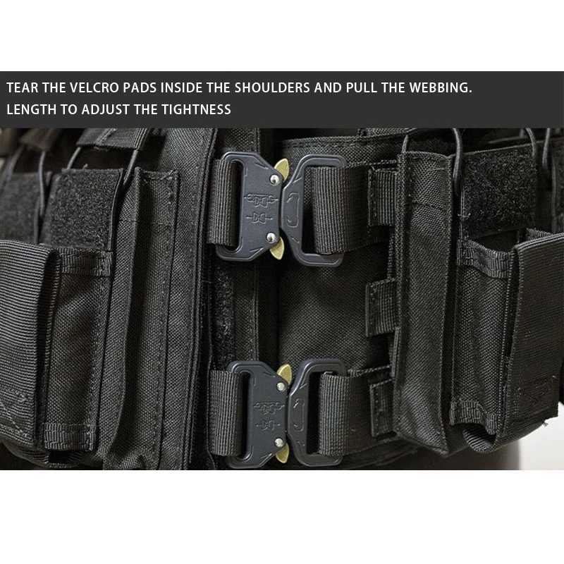 YAKEDA Multifunctional Full Protection Tactical Vest MOLLE Metal Snake Buckle Quick Release Outdoor Camouflage Tactical VestsXJ250219