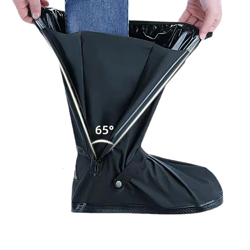 High Cylinder Riding Boots Cover in Rainy Days Rainproof Shoe Anti Slip Thickened Wearresistant Outdoor Sand Resistant 250219