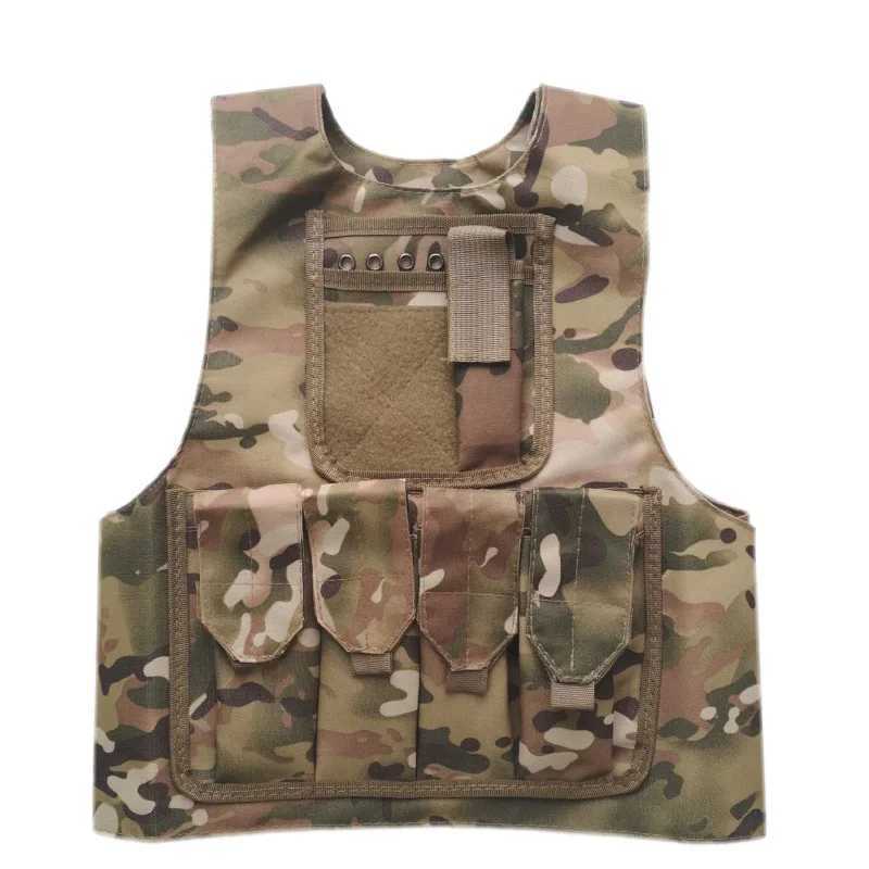 Children Combat Camouflage Vest Kids Airsoft Vests Outdoor Paintball Tactical Waistcoat CS Gear Boys Girl Sniper UniformXJ250219