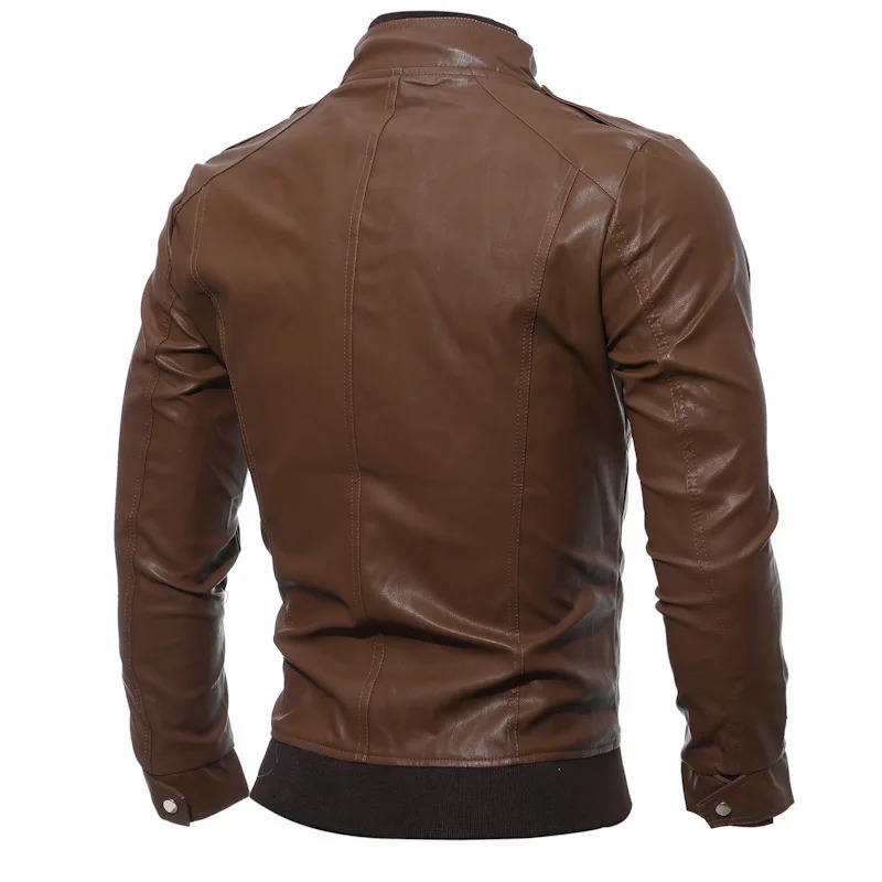Mens Motorcycle Leather Jacket Slim Men Outer Wear Clothing For Male Garment Man Jackets 250210
