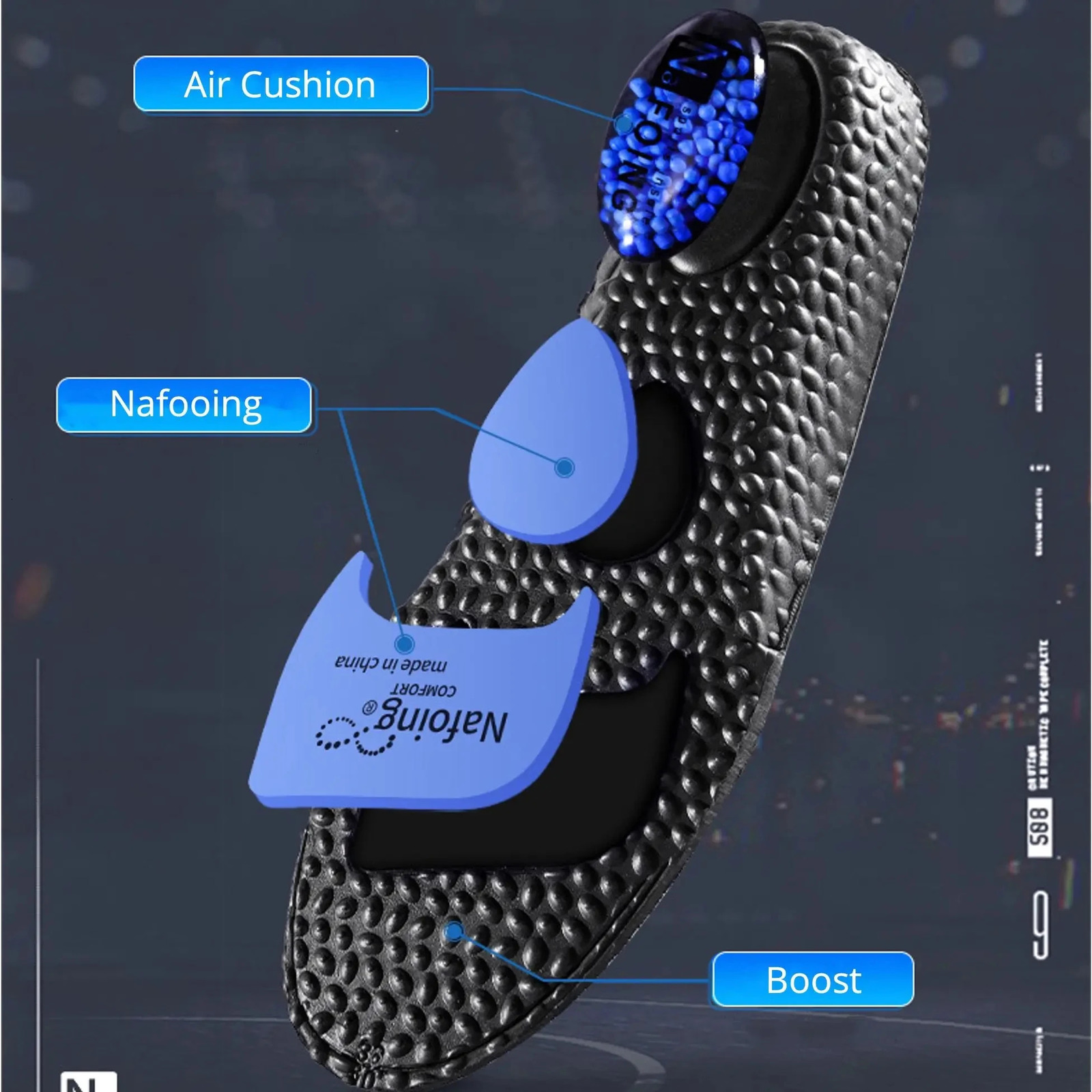 Upgraded Sports Shock Absorption Insoles High Elastic Running Sneaker Pads Rebound Deodorant Comfortable Feet Cushion 250219