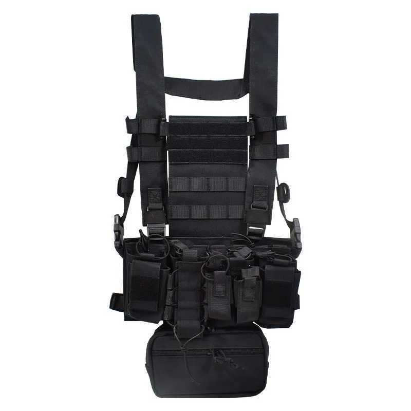 600D Tactical Chest Vest D3 Military Chest Rig Tactical Vest MOLLE System Light-weight Quick-release WarGame PaintballXJ250219