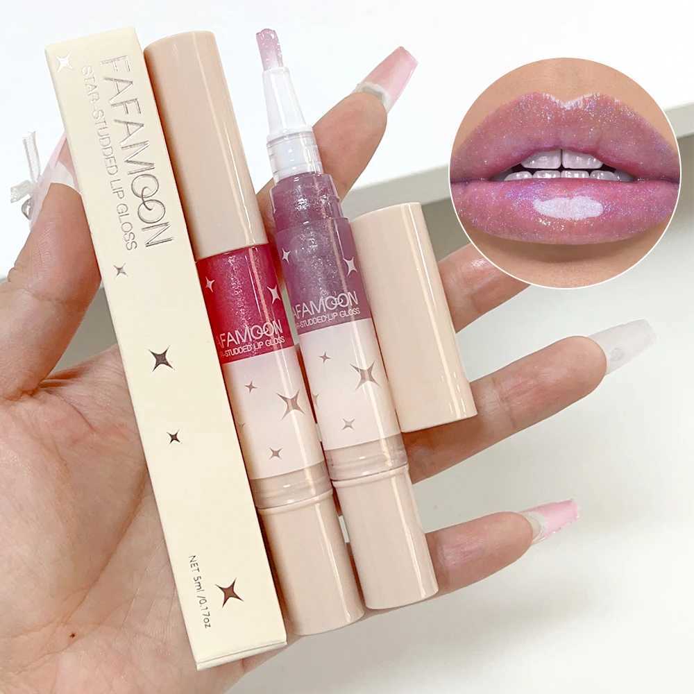 Waterproof diamond glitter rotary pen lip gloss lasting mirror moisturizing shimmer liquid lipstick Korean cosmeticsW250219